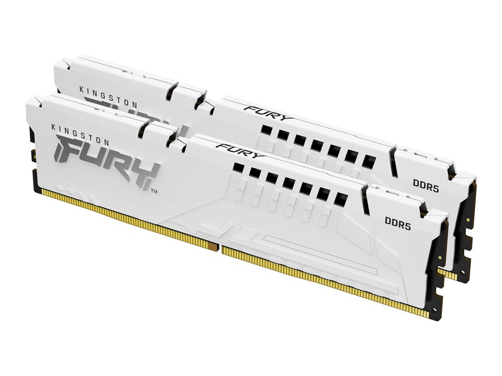 Kingston FURY Beast - DDR5 - Kit - 64 GB: 2 x 32 GB - DIMM 288-PIN - 6000 MHz / PC5-48000 - CL30 - 1.4 V - ungepuffert - on-die ECC - weiß